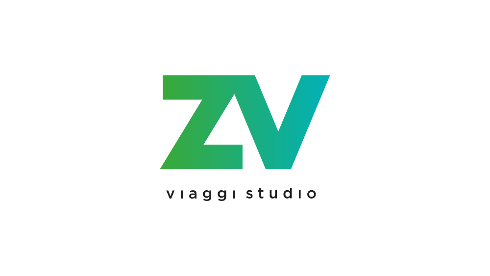 logo Zainetto Verde Viaggi Studio in versione integrale e in versione acronimo ZV